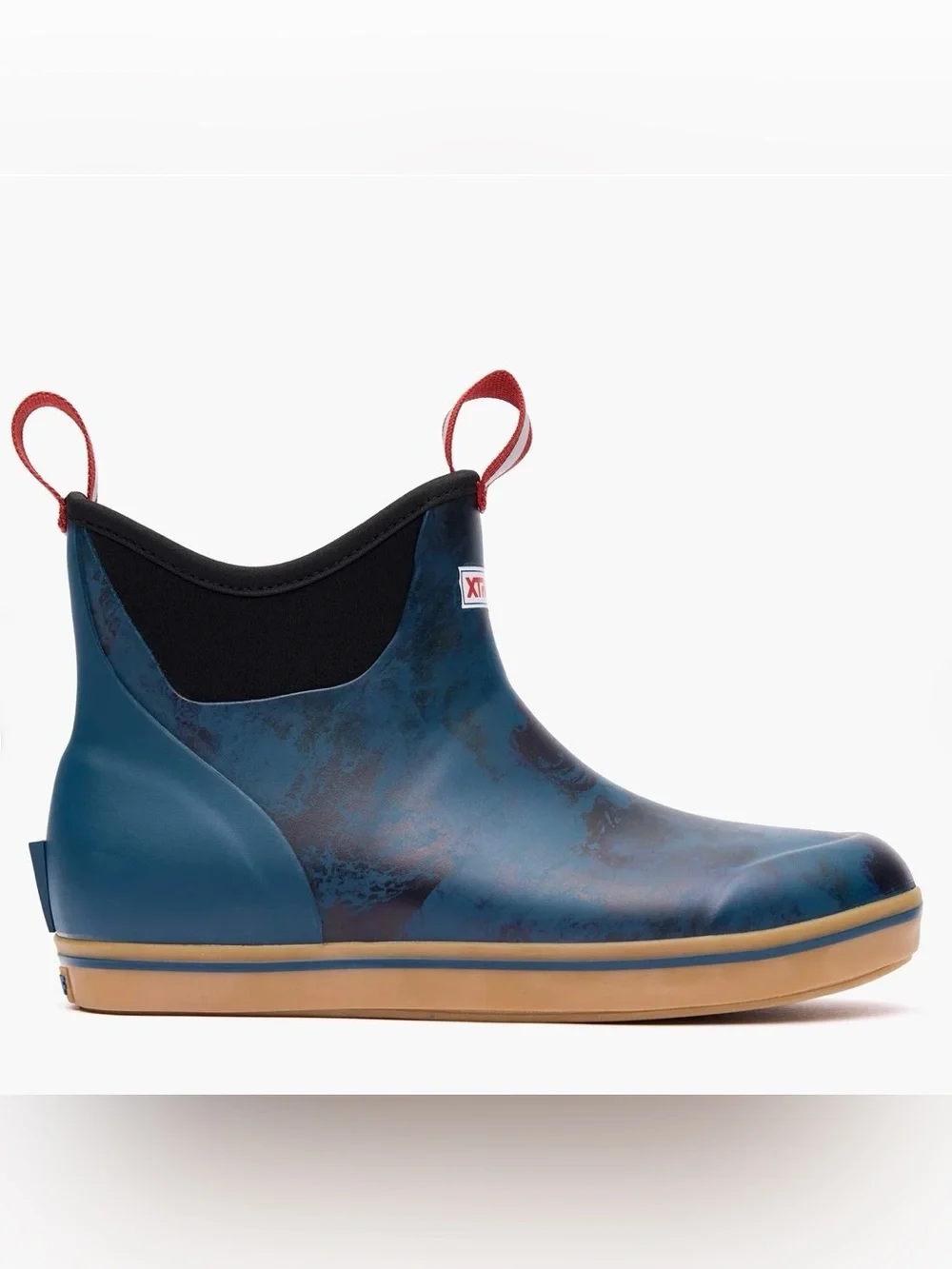 XtraTuf MEN'S ANKLE DECK BOOT  NAVY/ROGUE WAVE